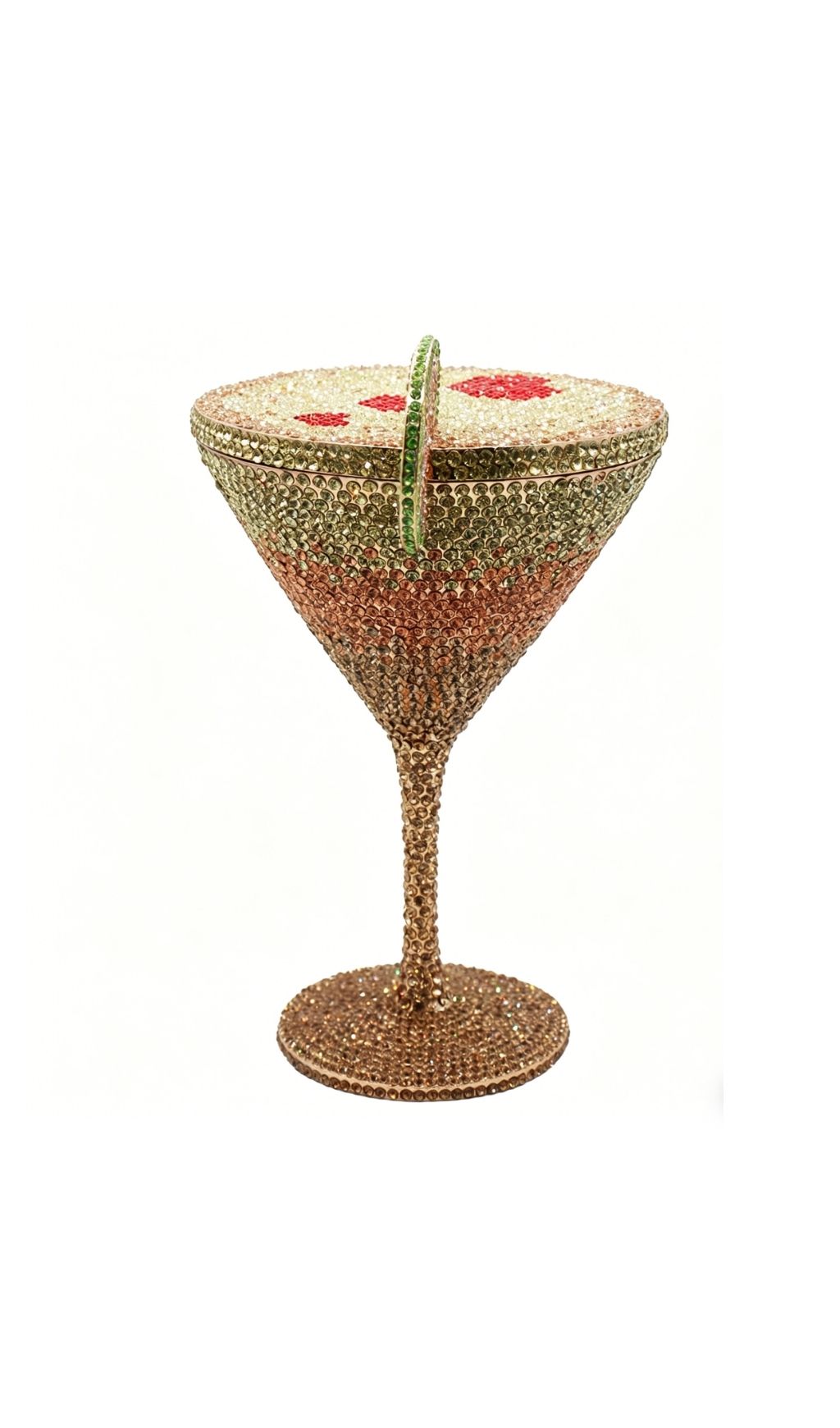 Garin Gold Rhinestone Martini Clutch | Sparkling Evening Bag