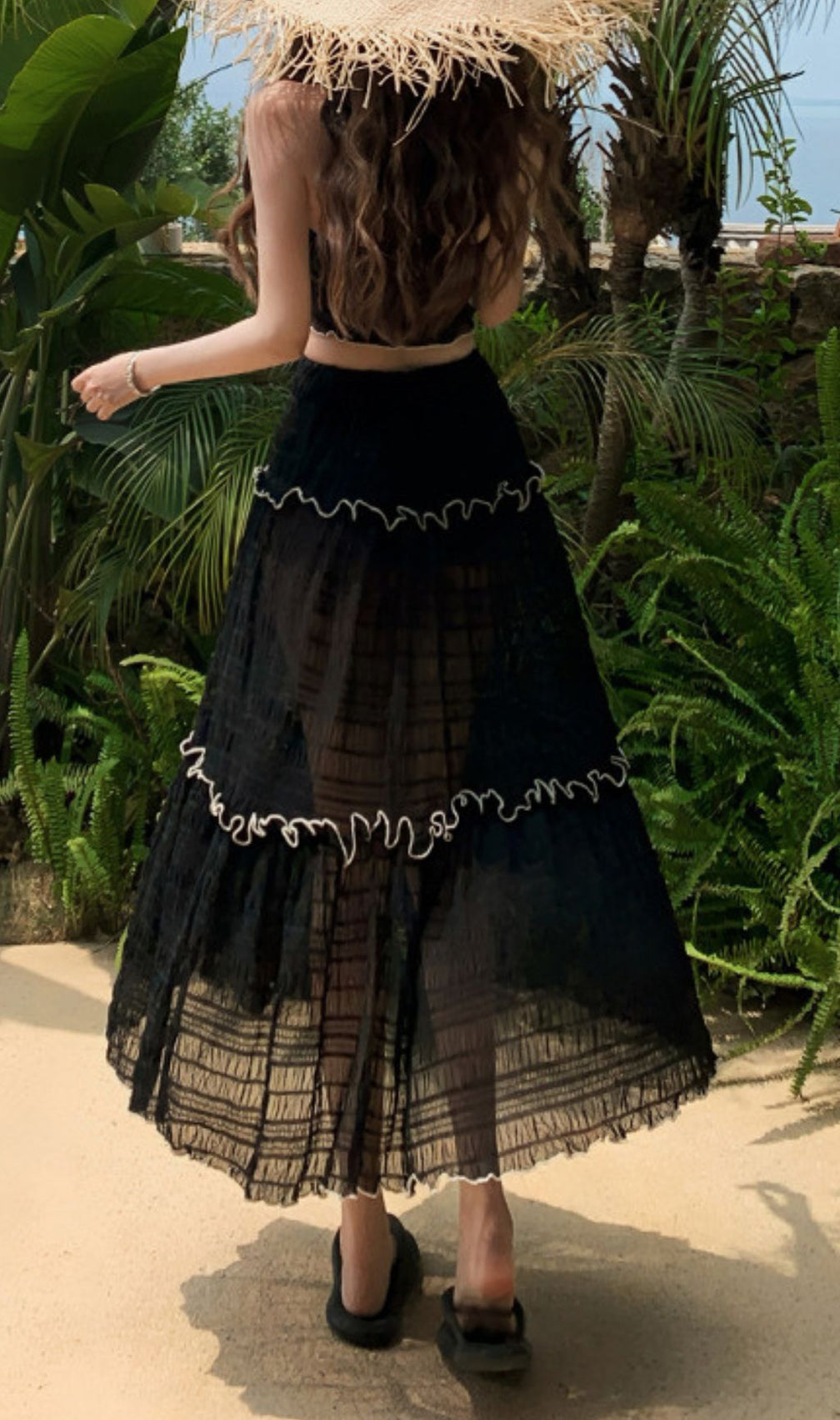 Filippa Black Halter Three-Piece Swimsuit