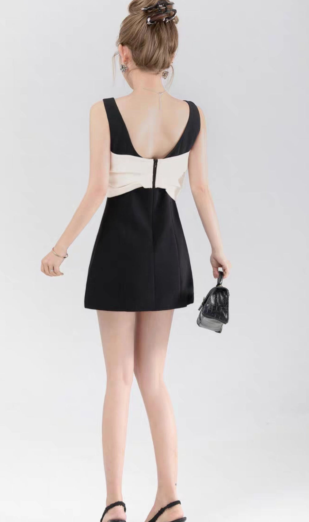 Alegria Bow Sleeveless Mini Dress