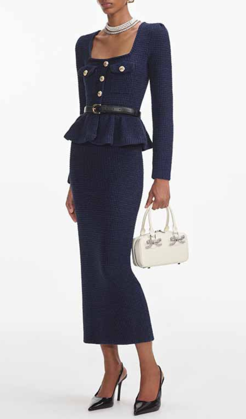 Hinako Navy Two-Piece Set