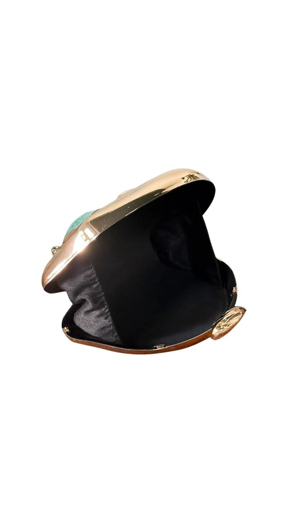 Bavelyn Dazzling Gemstone Clutch | Metallic Gold Statement Bag