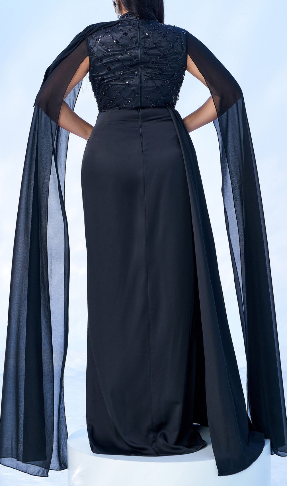 Damaris Black Sequin Plus Size Maxi Dress