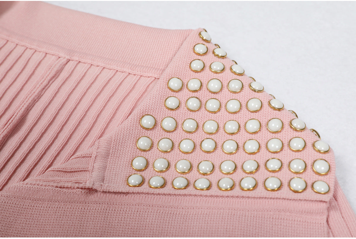 Eliana Lapel Knit Maxi Dress