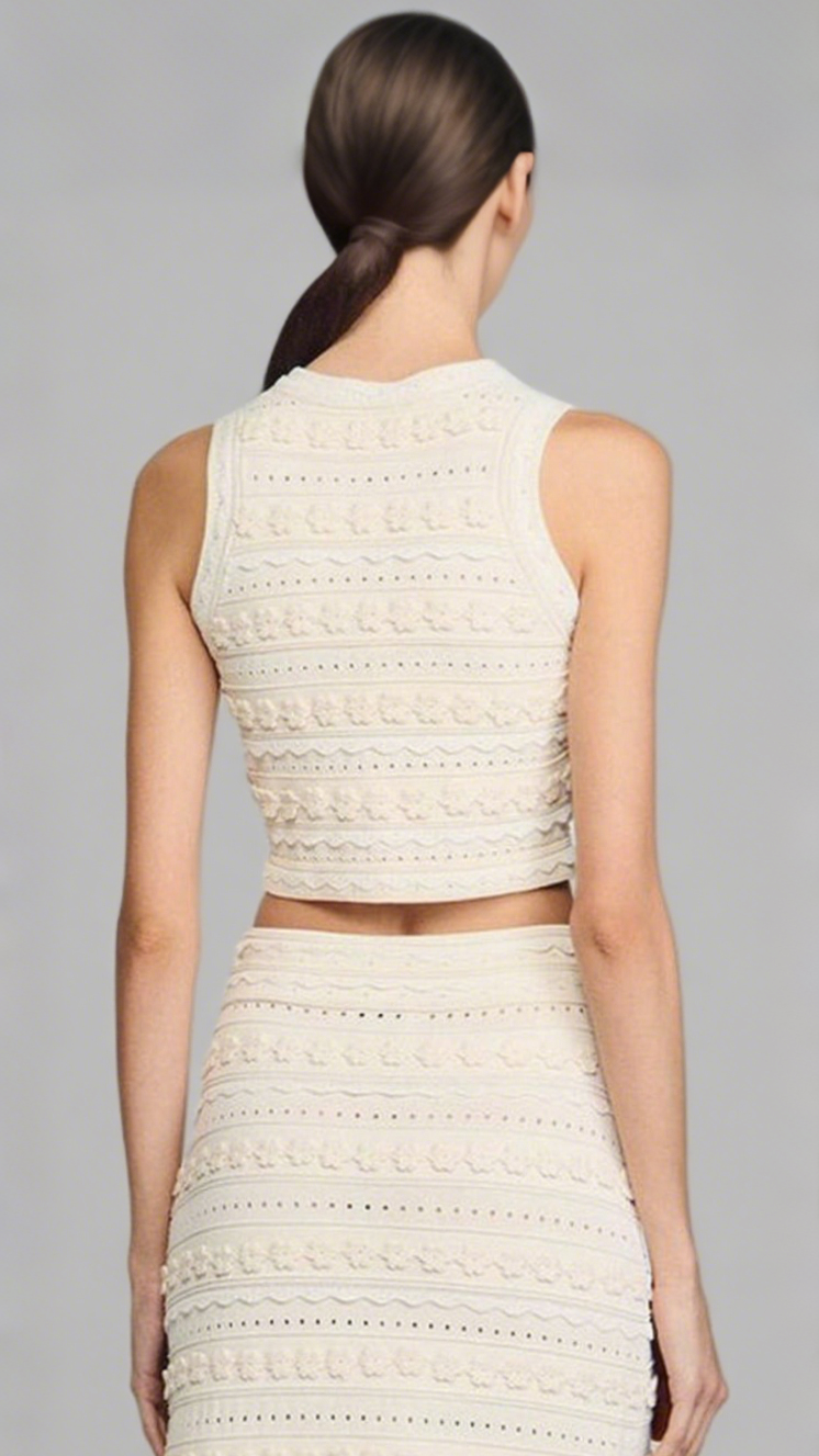 Crochet Top in ecru
