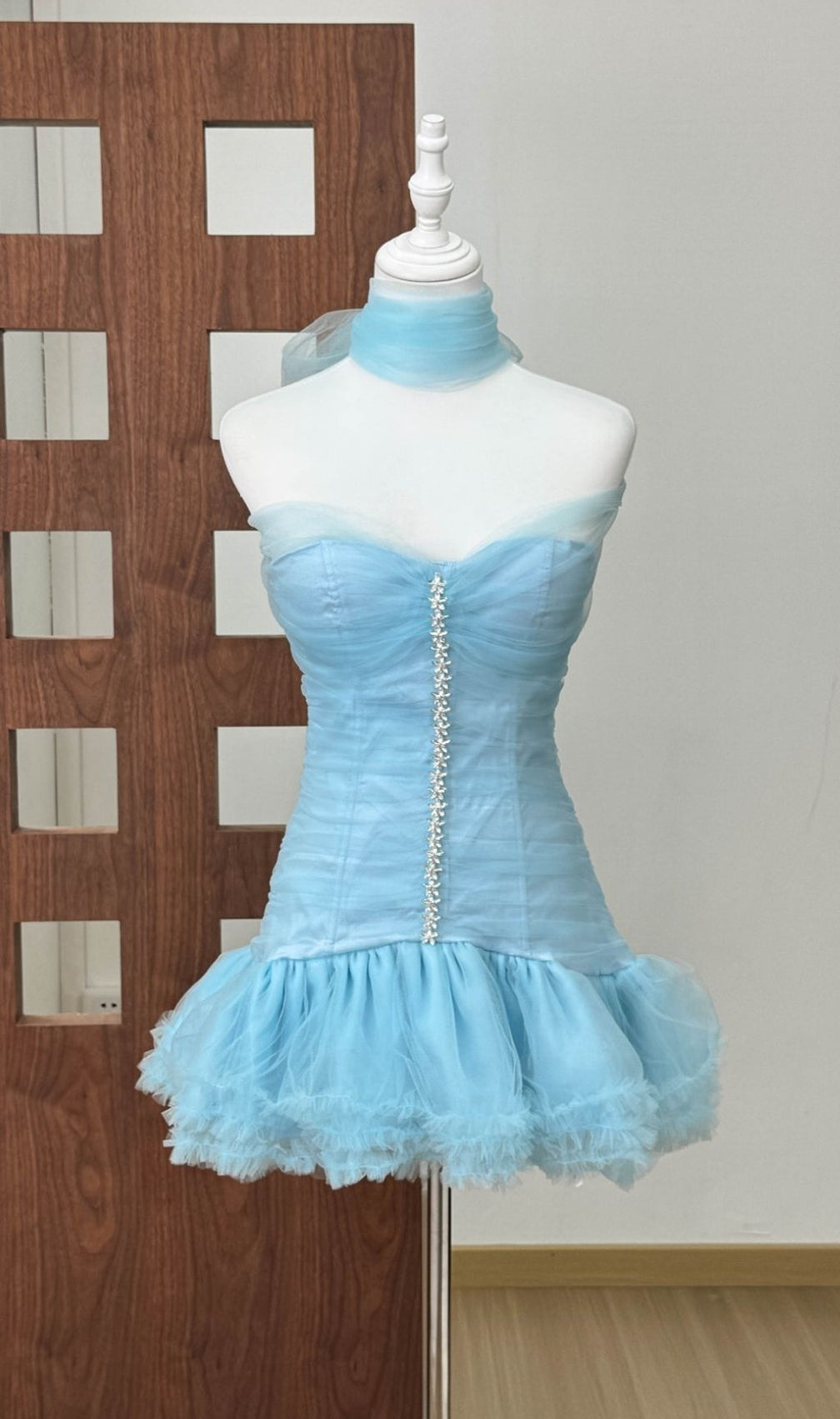 Kelly Off-Shoulder Mesh Ruffle Mini Dress - Glamorous & Playful Party Style