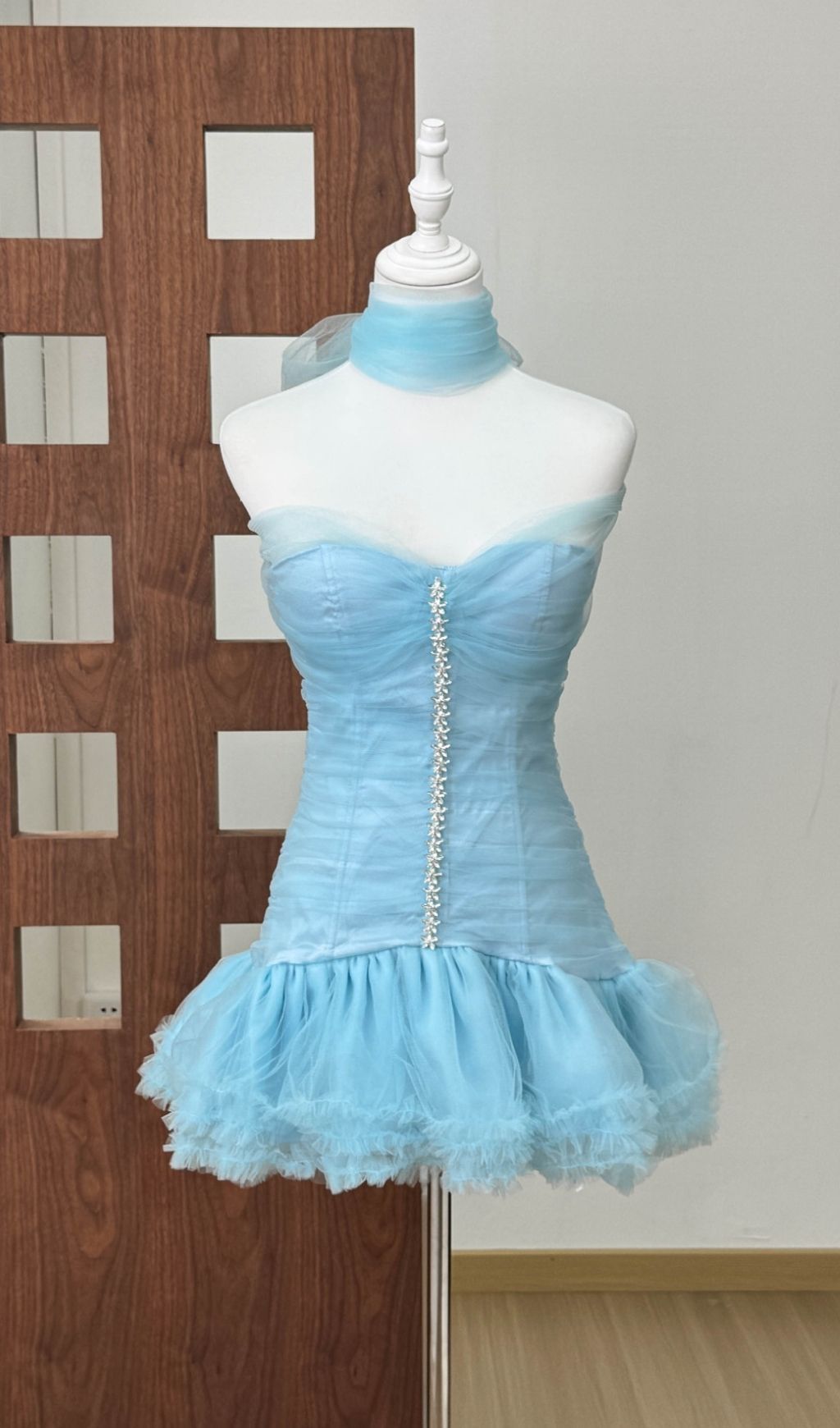 Kelly Off-Shoulder Mesh Ruffle Mini Dress - Glamorous & Playful Party Style