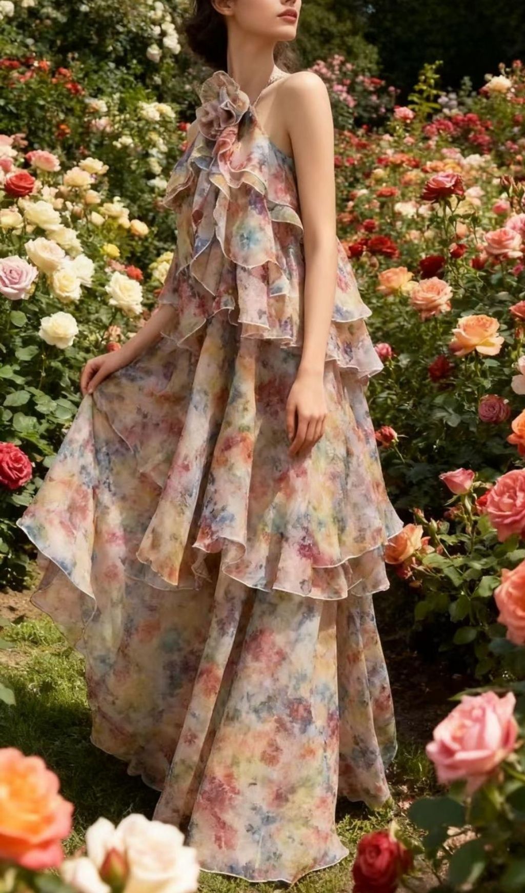 Lalitha Halter Printed Maxi Dress