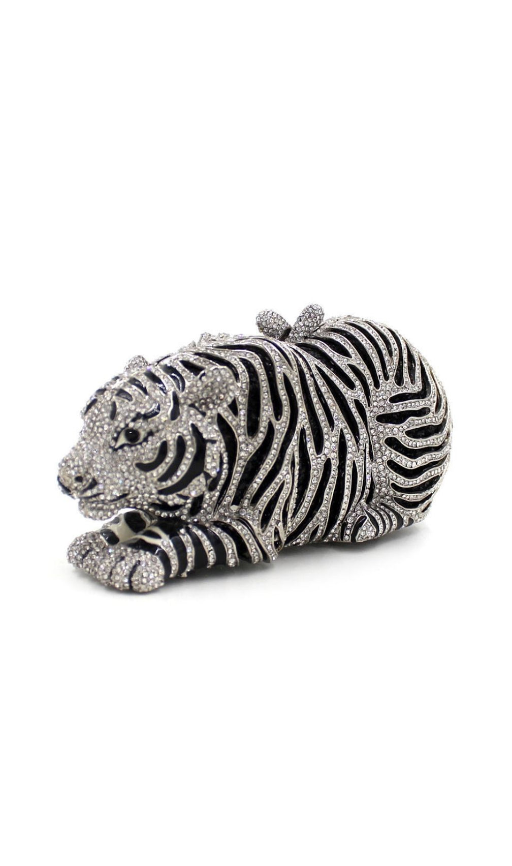 Khia Luxury Tiger Diamante Clutch Bag – Unleash Your Wild Elegance