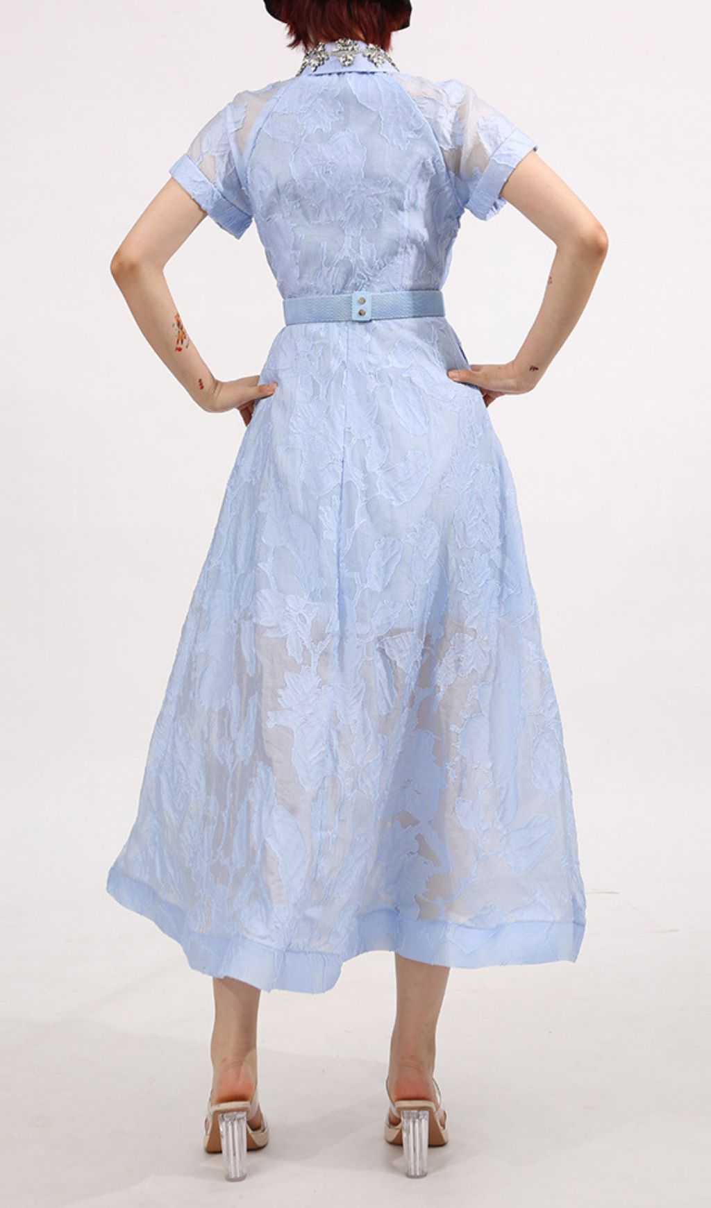 Finley Blue Crystal Midi Dress