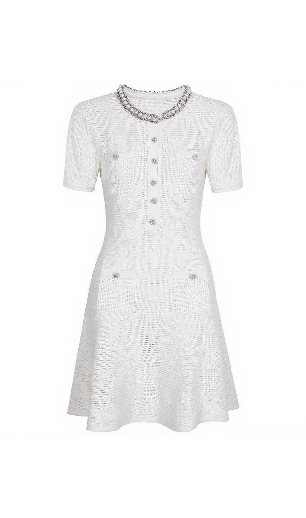 Georgina Diamante Beaded Knit Mini Dress Set