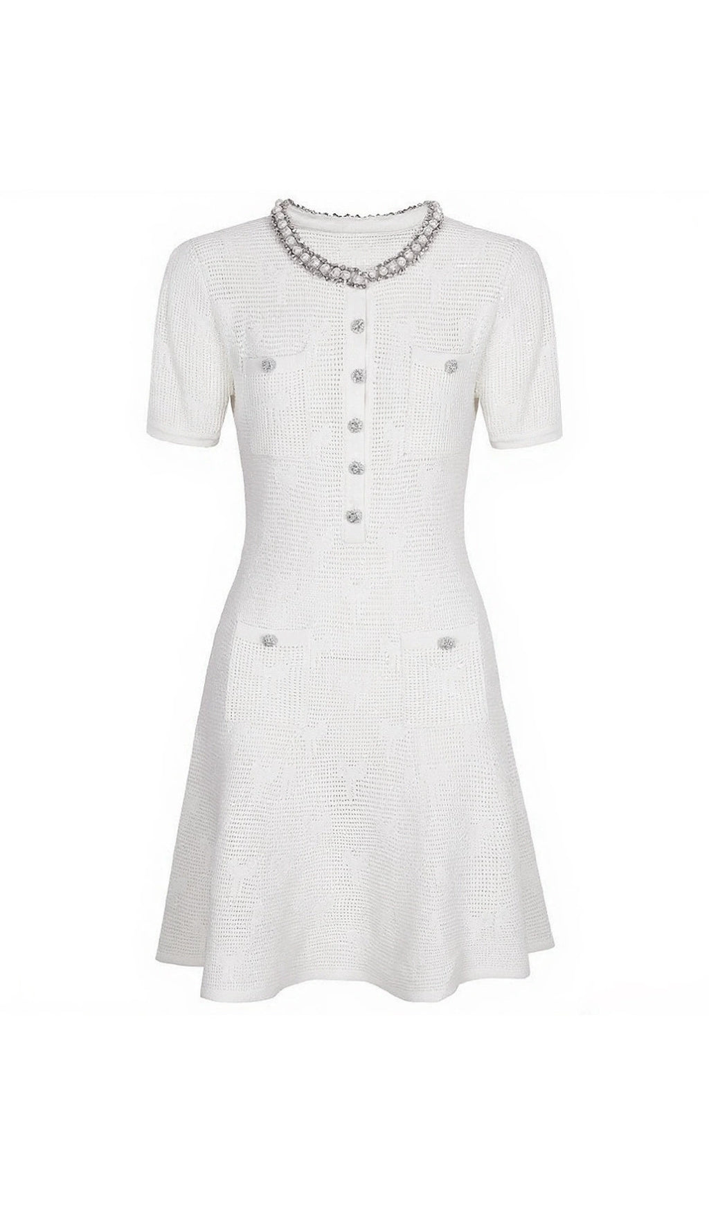 Georgina Diamante Beaded Knit Mini Dress Set