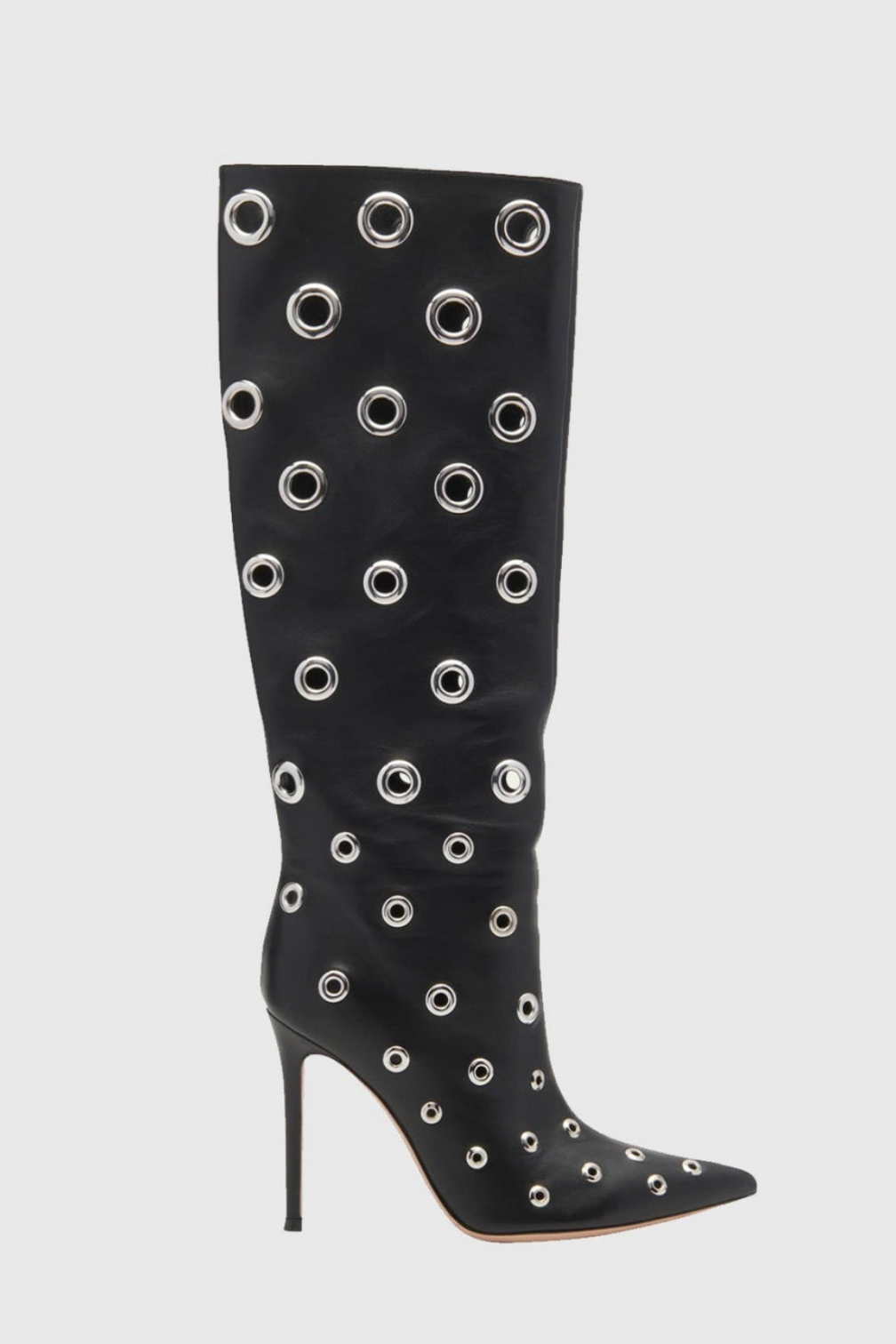 Clara Rivet Cutout Leather Knee-high Boots