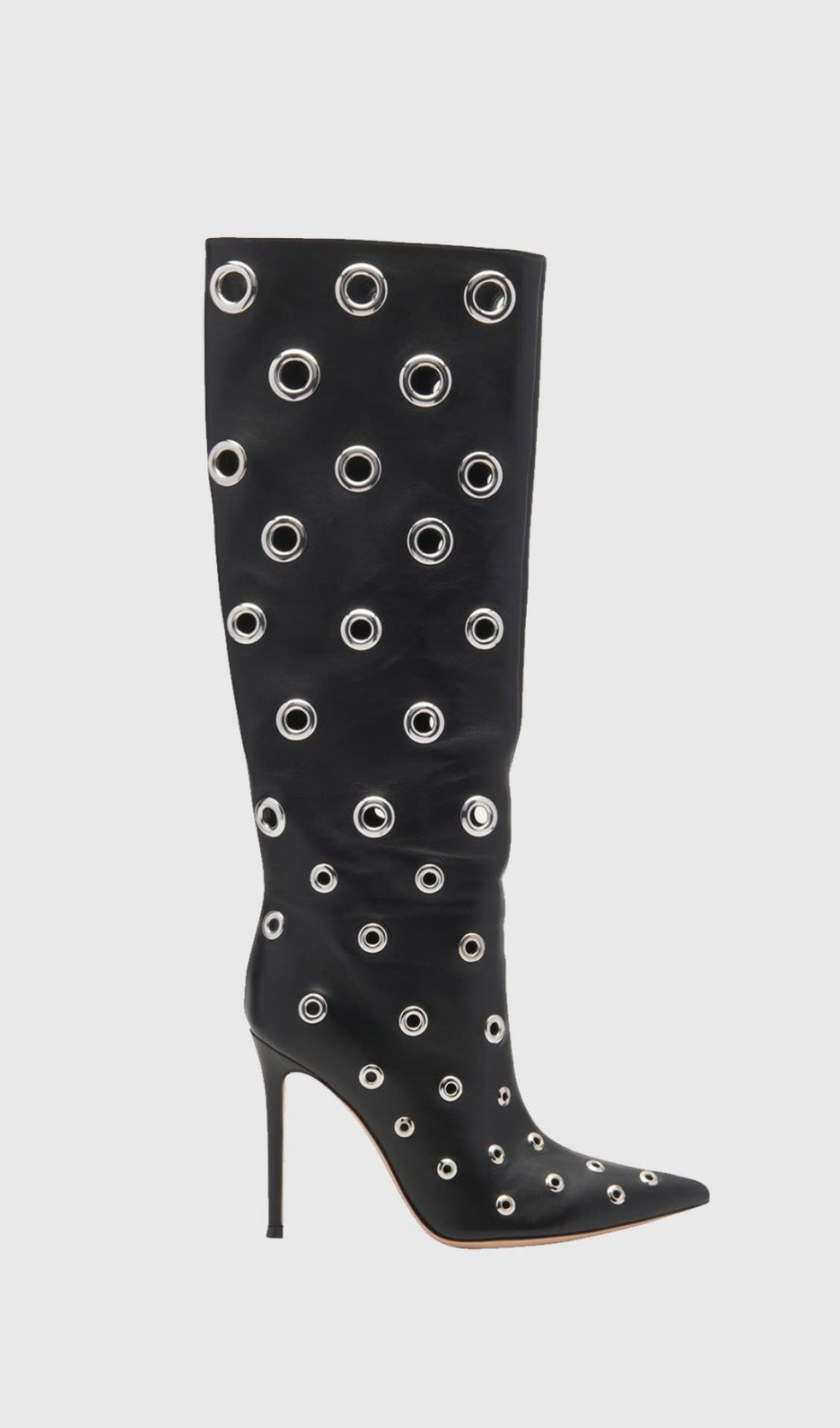 Clara Rivet Cutout Leather Knee-high Boots