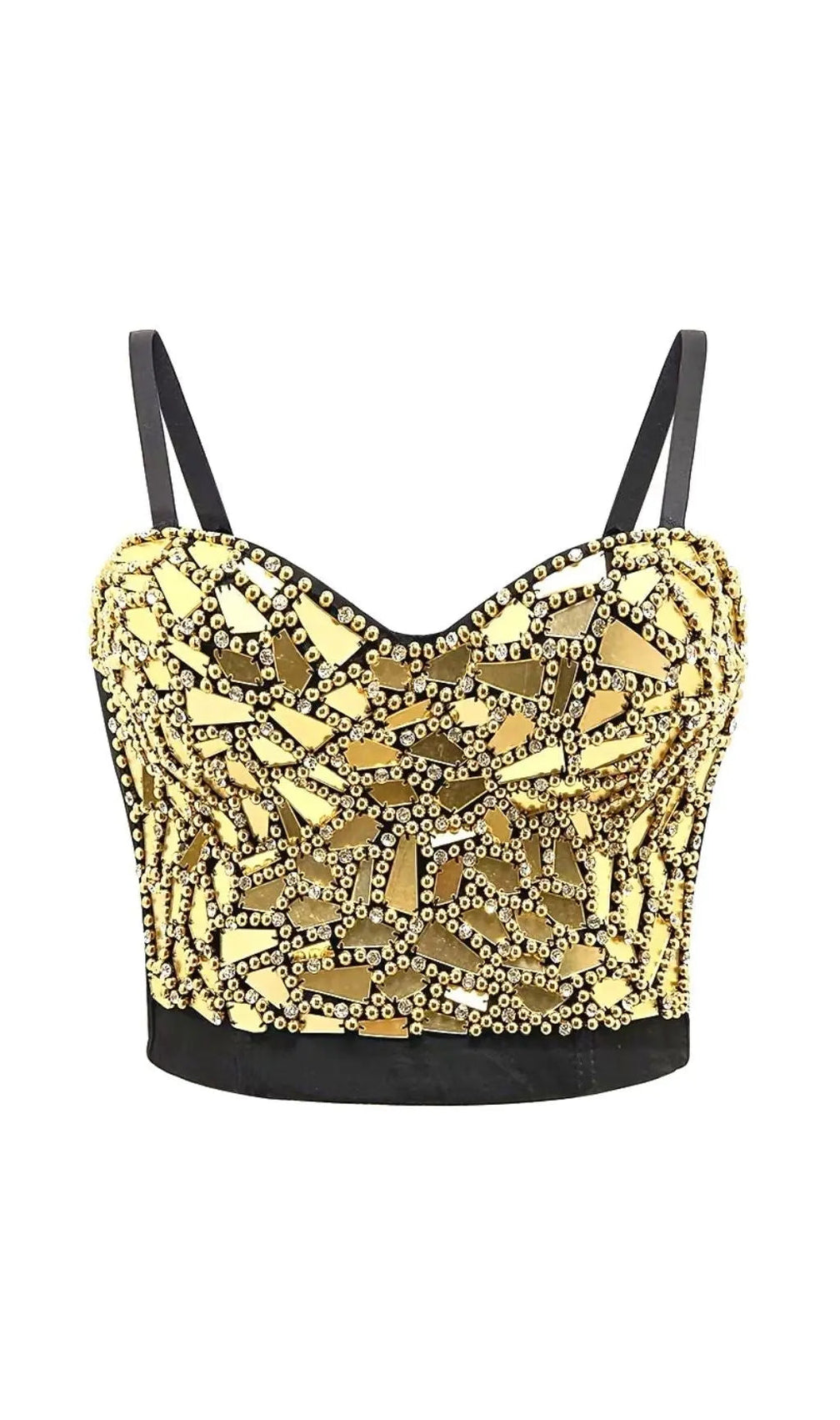 Gold Beaded Sequin Corset