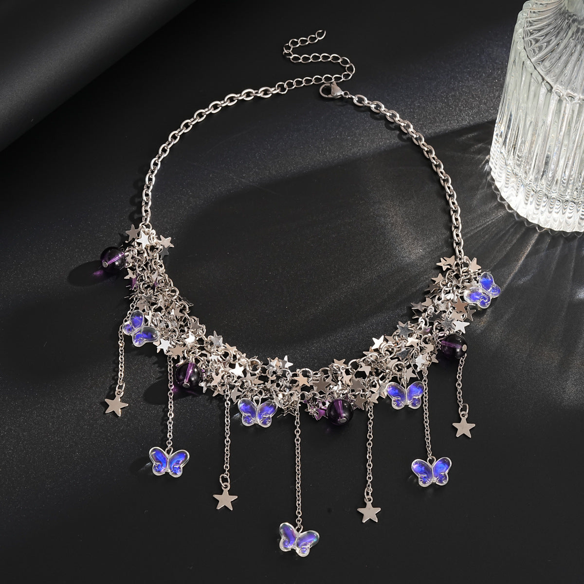 Jory Celestial Star & Butterfly Layered Choker Necklace for Women