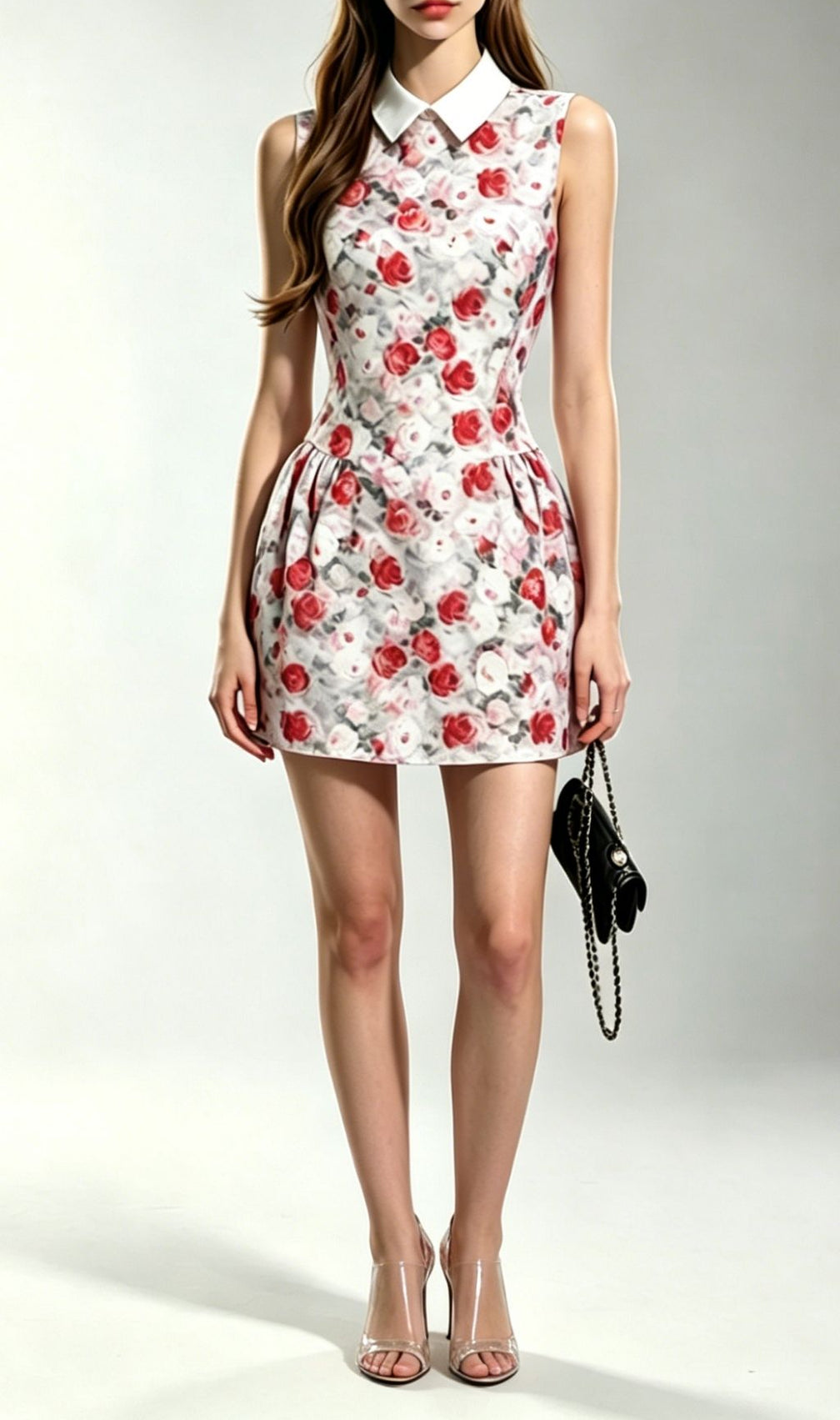 Kimora Rose Garden Collared Mini Dress - Chic Sleeveless Floral
