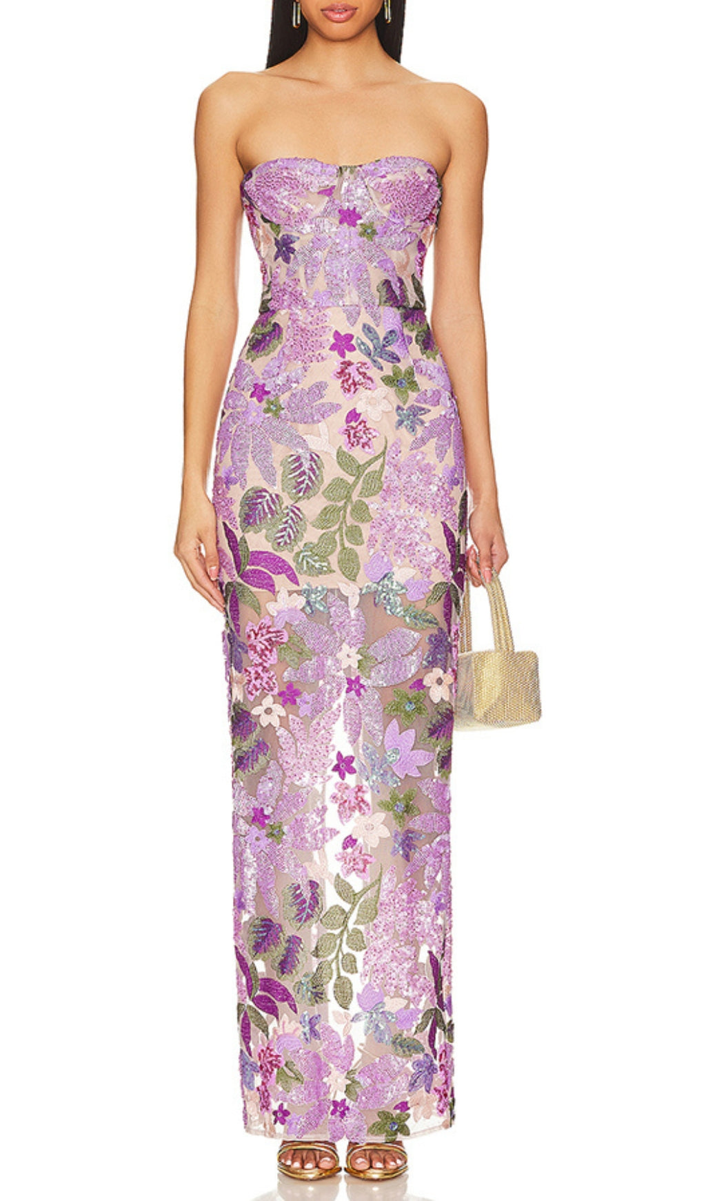 Asenath Sequin Embellished Maxi Dress