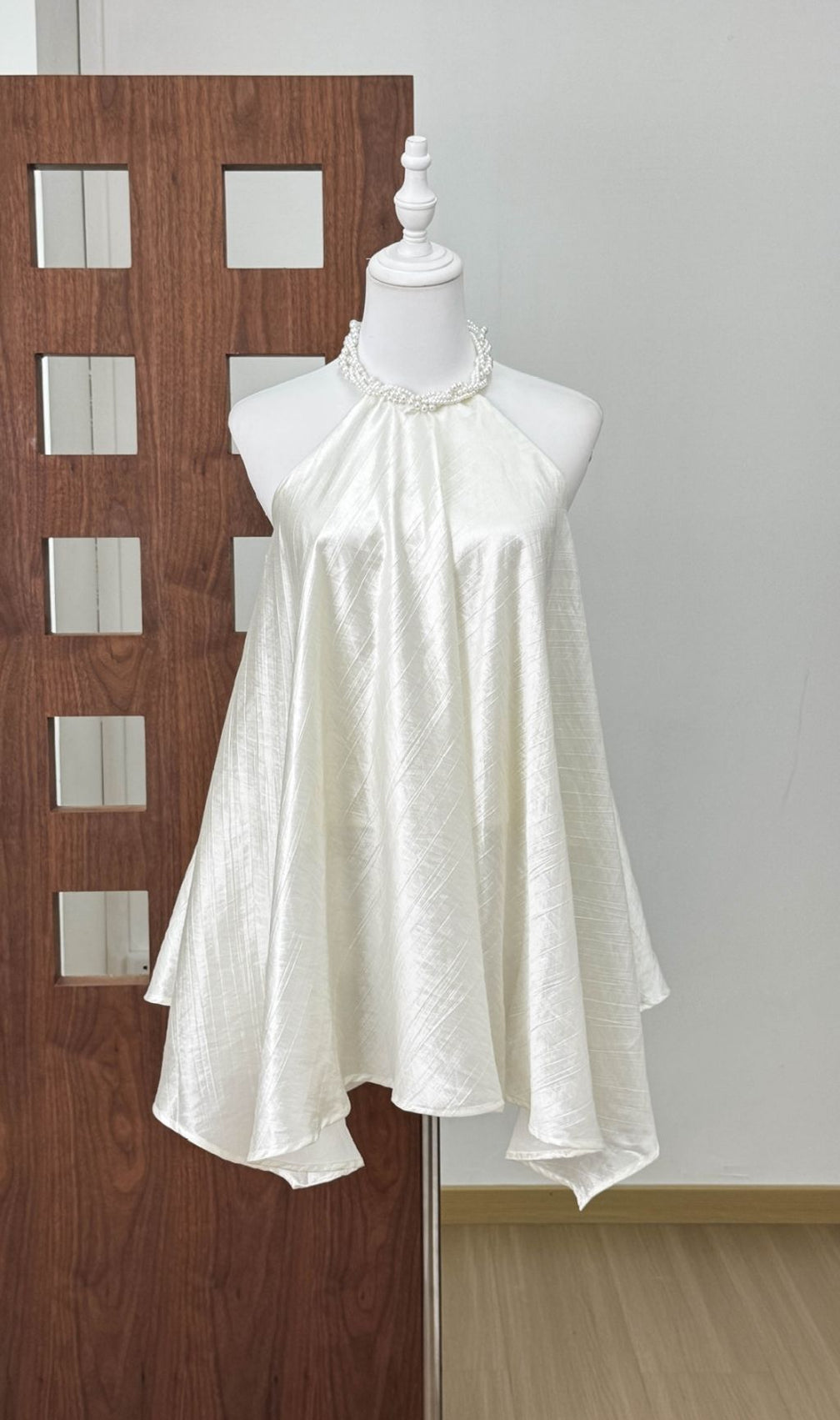Sorex Open Back Pearl Mini Dress
