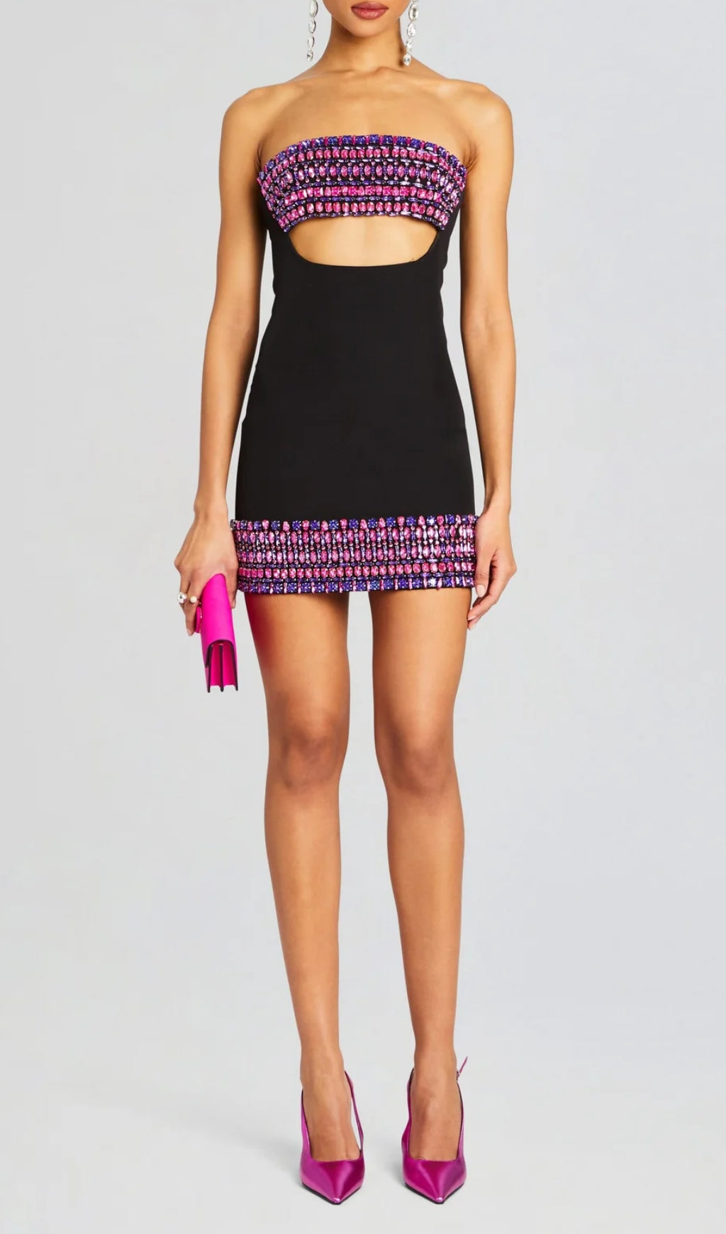 Ariyah Rhinestone Mini Bandage Dress