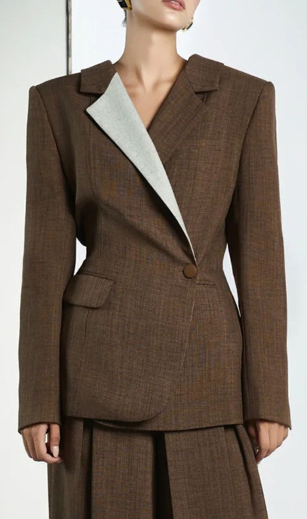Giustina Contrast Stitching Blazer