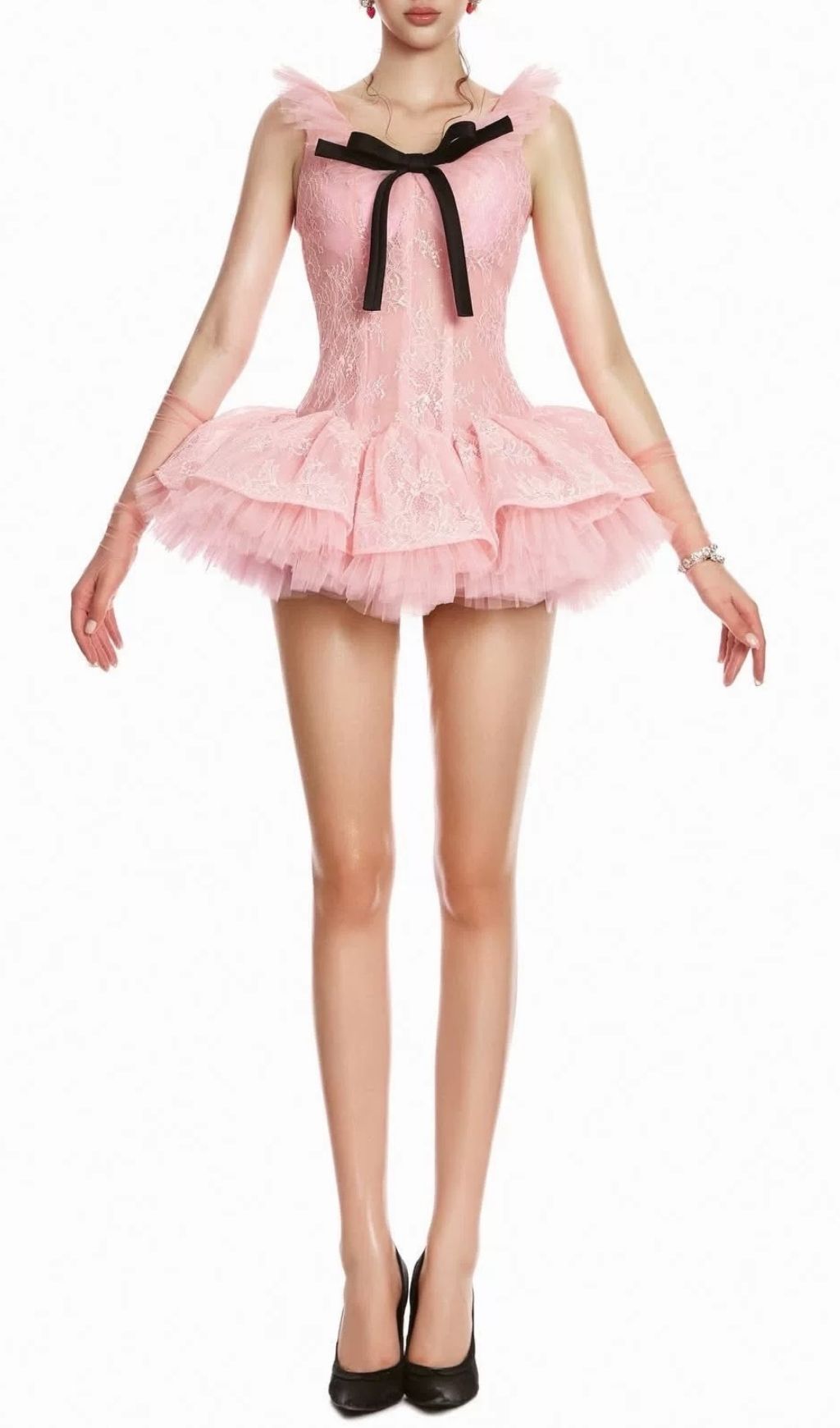 Kelsea Romantic Pink Lace & Tulle Mini Dress - Flirty & Feminine