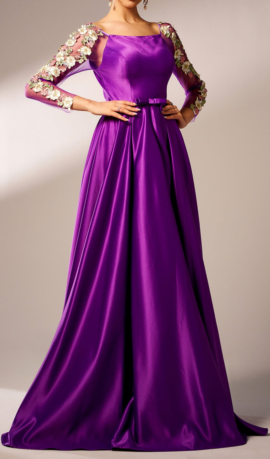 Cayenne Purple Flower Maxi Dress