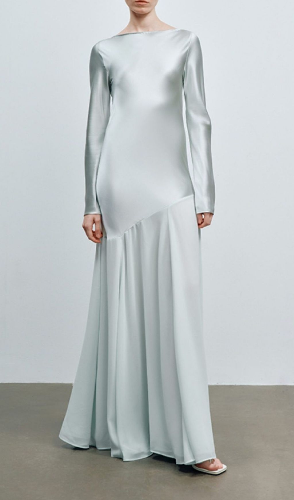 Khaza Long Sleeve Sheer Mesh Maxi Dress | Ethereal Gala & Formal Gown