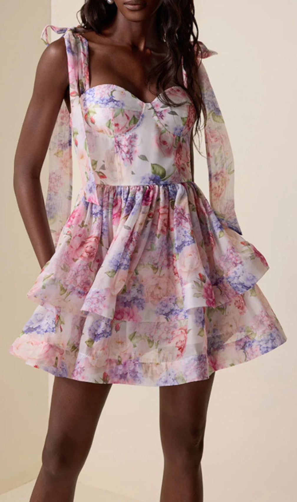 Faya Strappy Floral Mini Dress