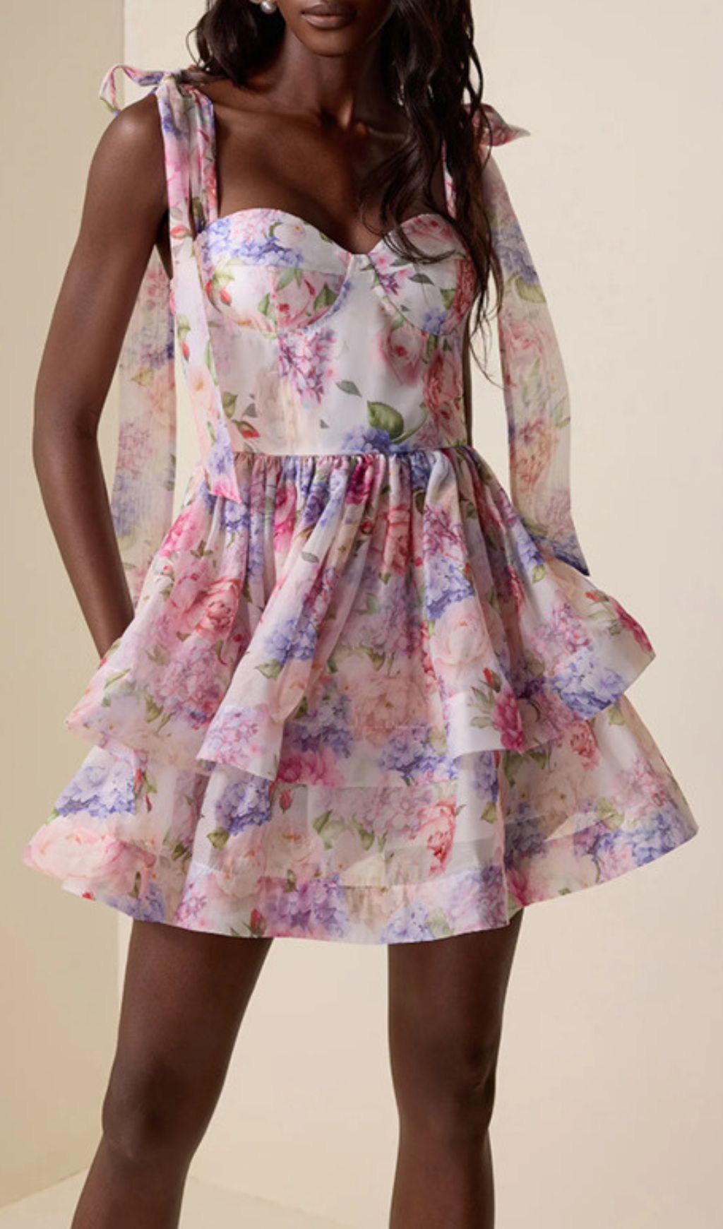 Faya Strappy Floral Mini Dress
