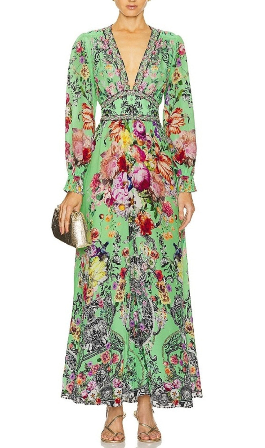 Bua Button Dress With Shaped Waistband