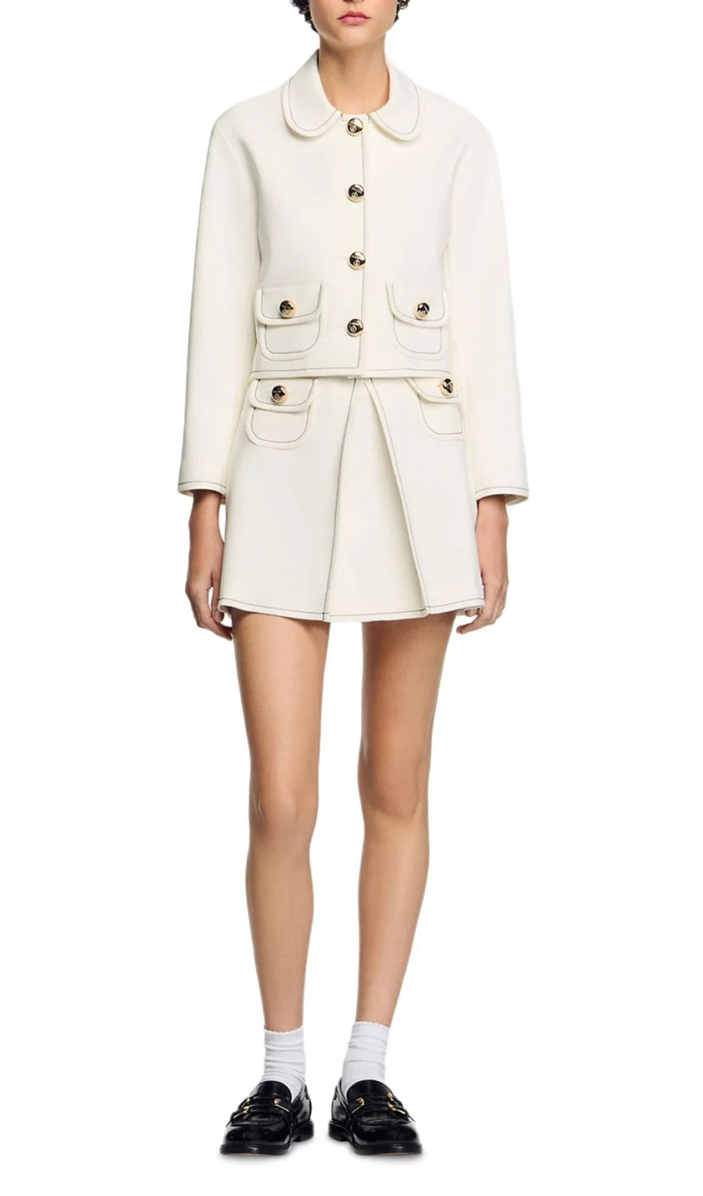 Peter Pan Collar Cropped Jacket