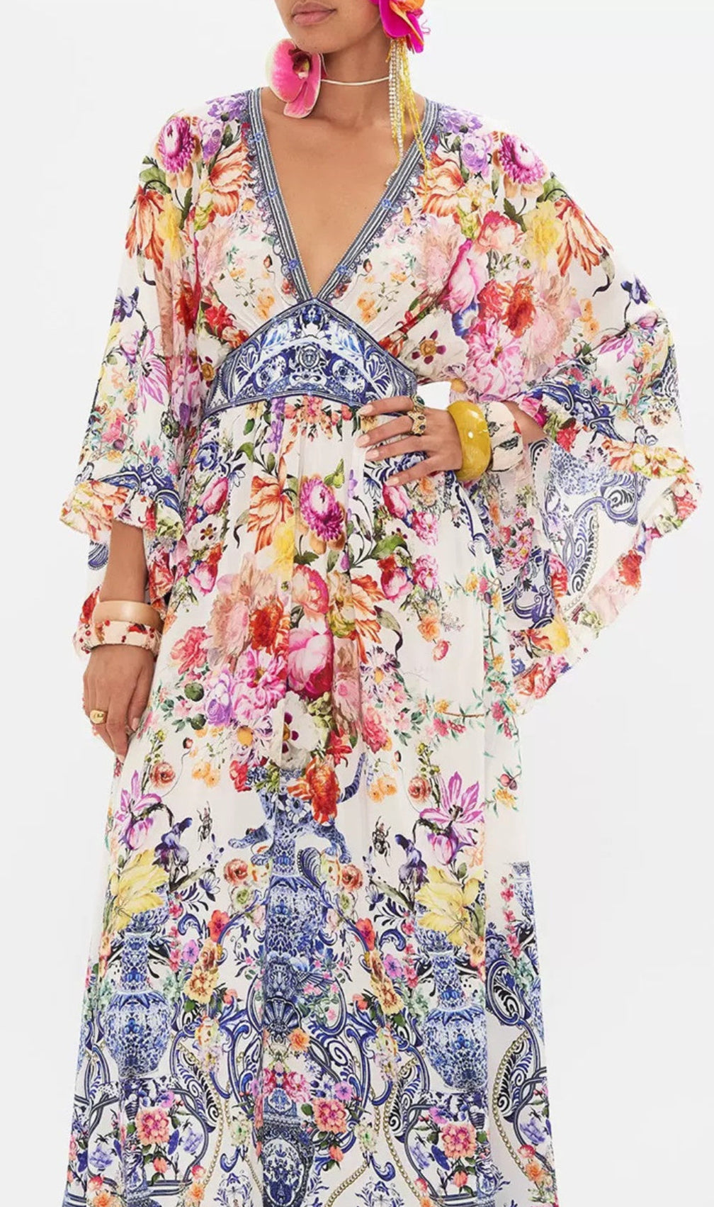 Aveline V Neck Floral Maxi Dress