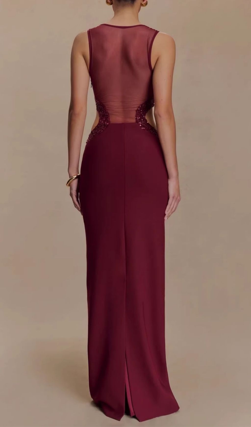 Celerina Sequin Cutout Maxi Gown | Daring Glamour Evening Dress