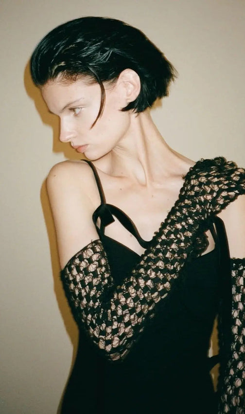 Strapy Slim Maxi Dress In Black