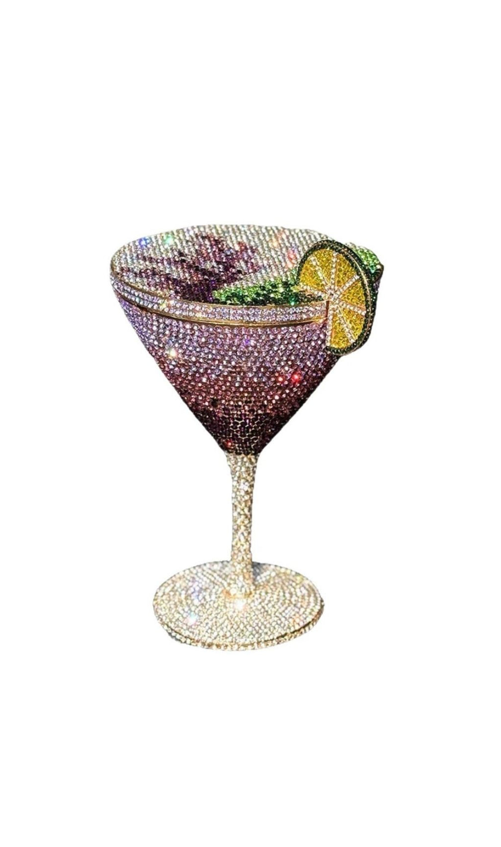 Garin Dazzling Rhinestone Martini Glass Clutch – Luxe Evening Bag