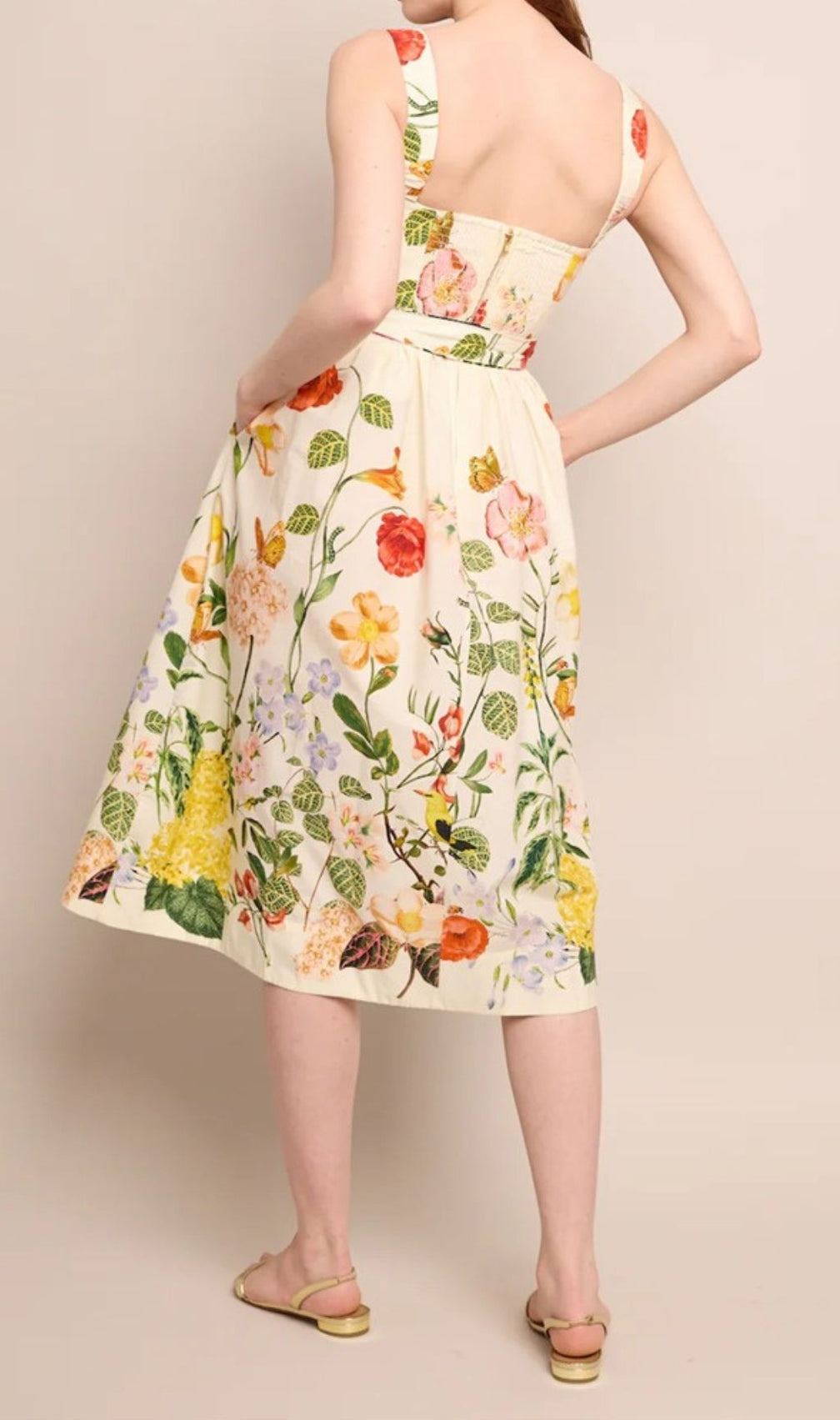 Ezria Floral Printed Midi Dress