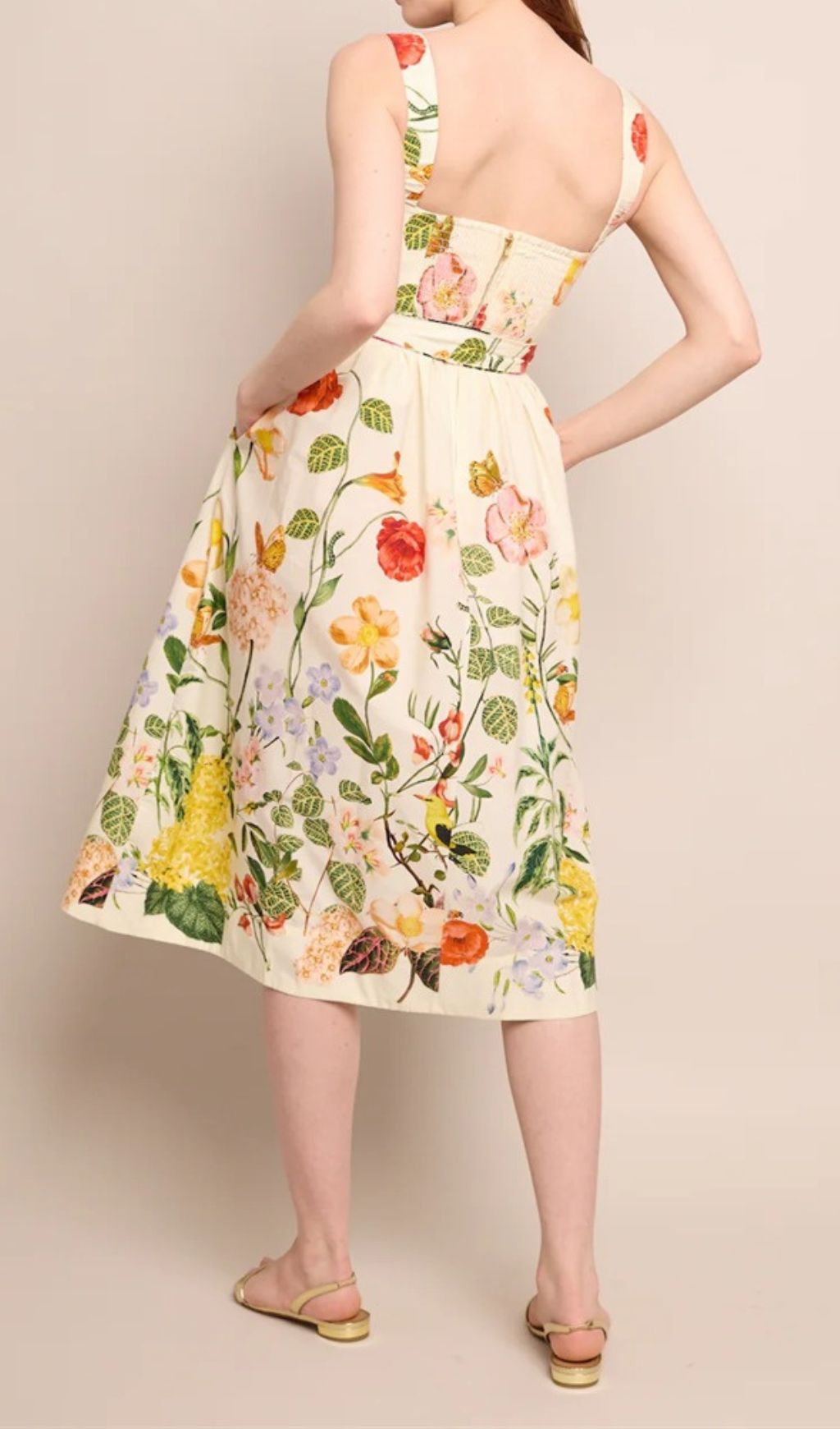 Ezria Floral Printed Midi Dress