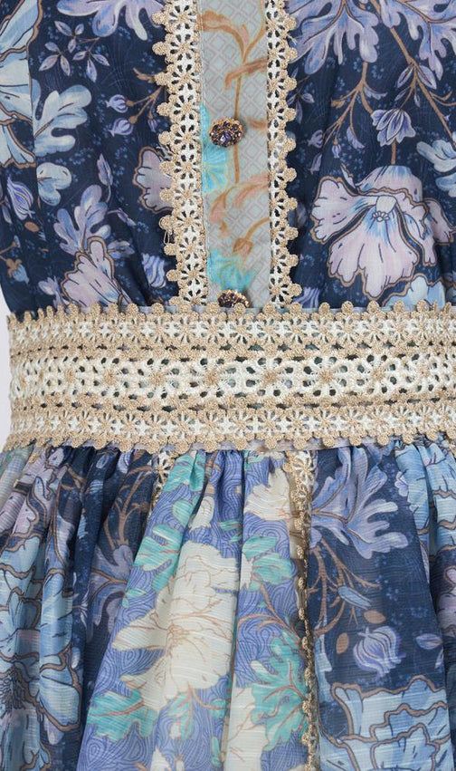 Gladys Printed Long Sleeve Shirt & Skirt Set