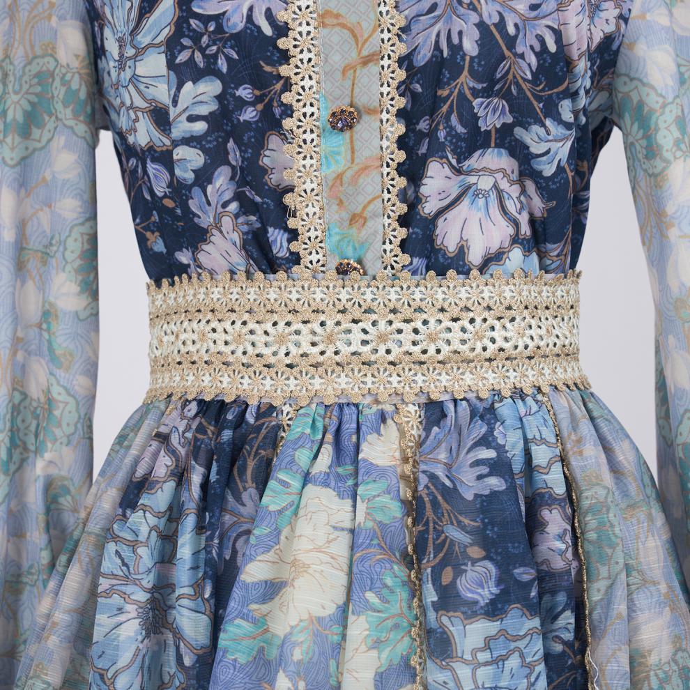 Gladys Printed Long Sleeve Shirt & Skirt Set