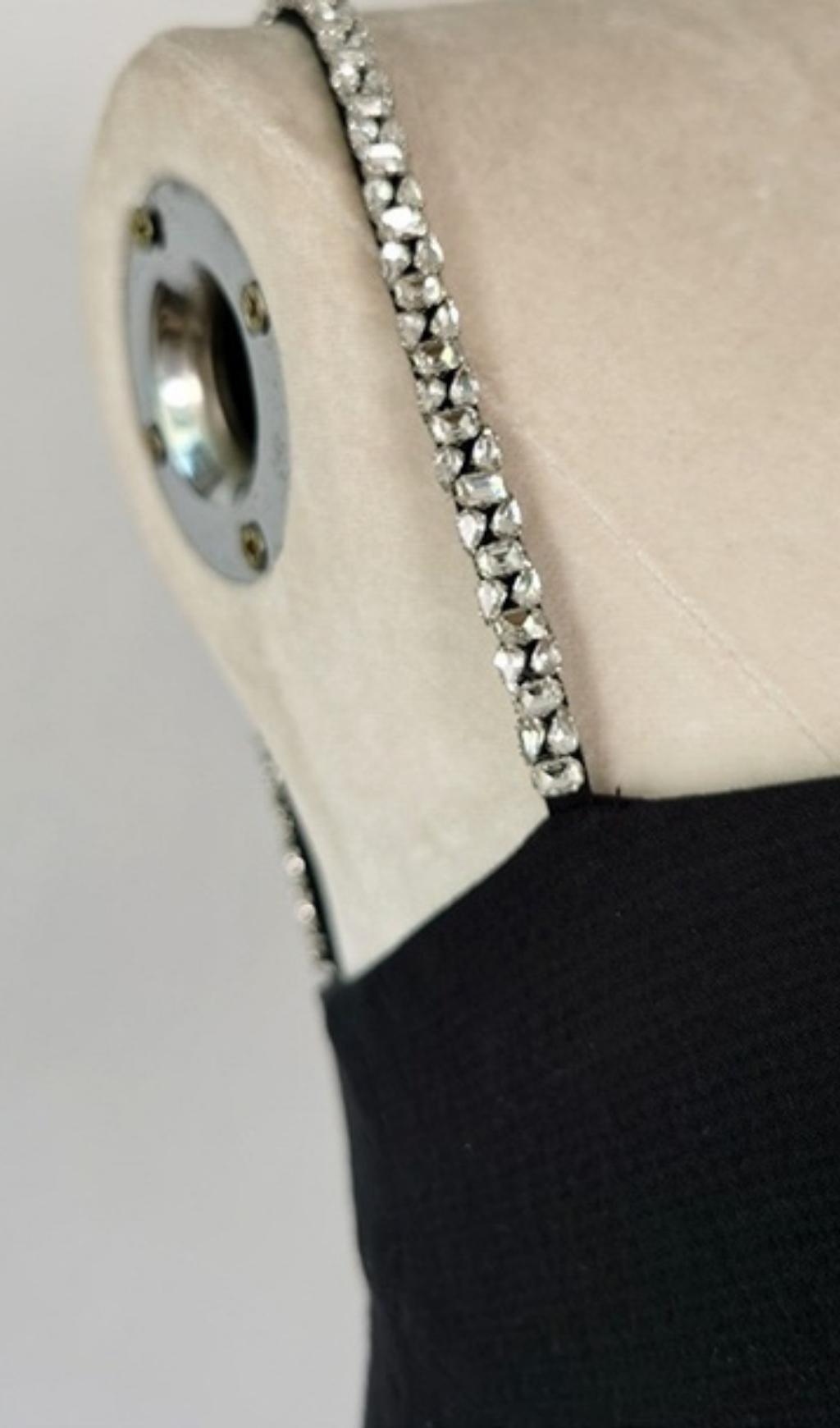 RHINESTONE PEPLUM MINI DRESS