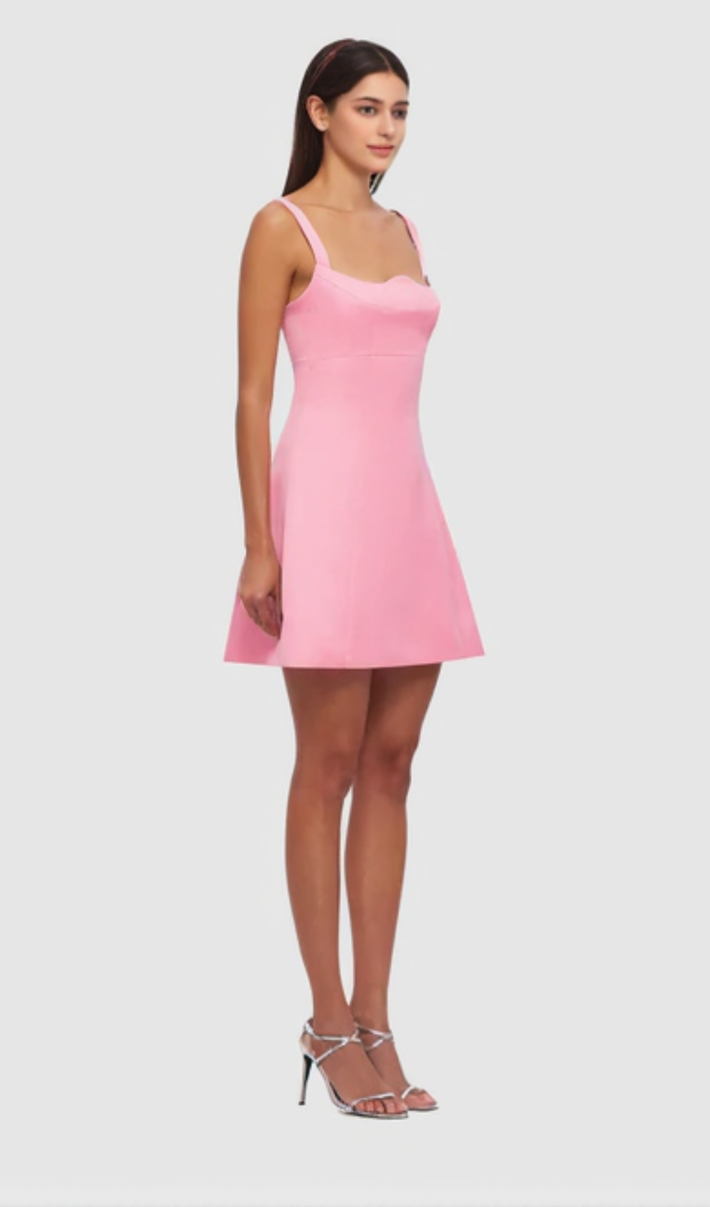 corset panel mini dress in pink