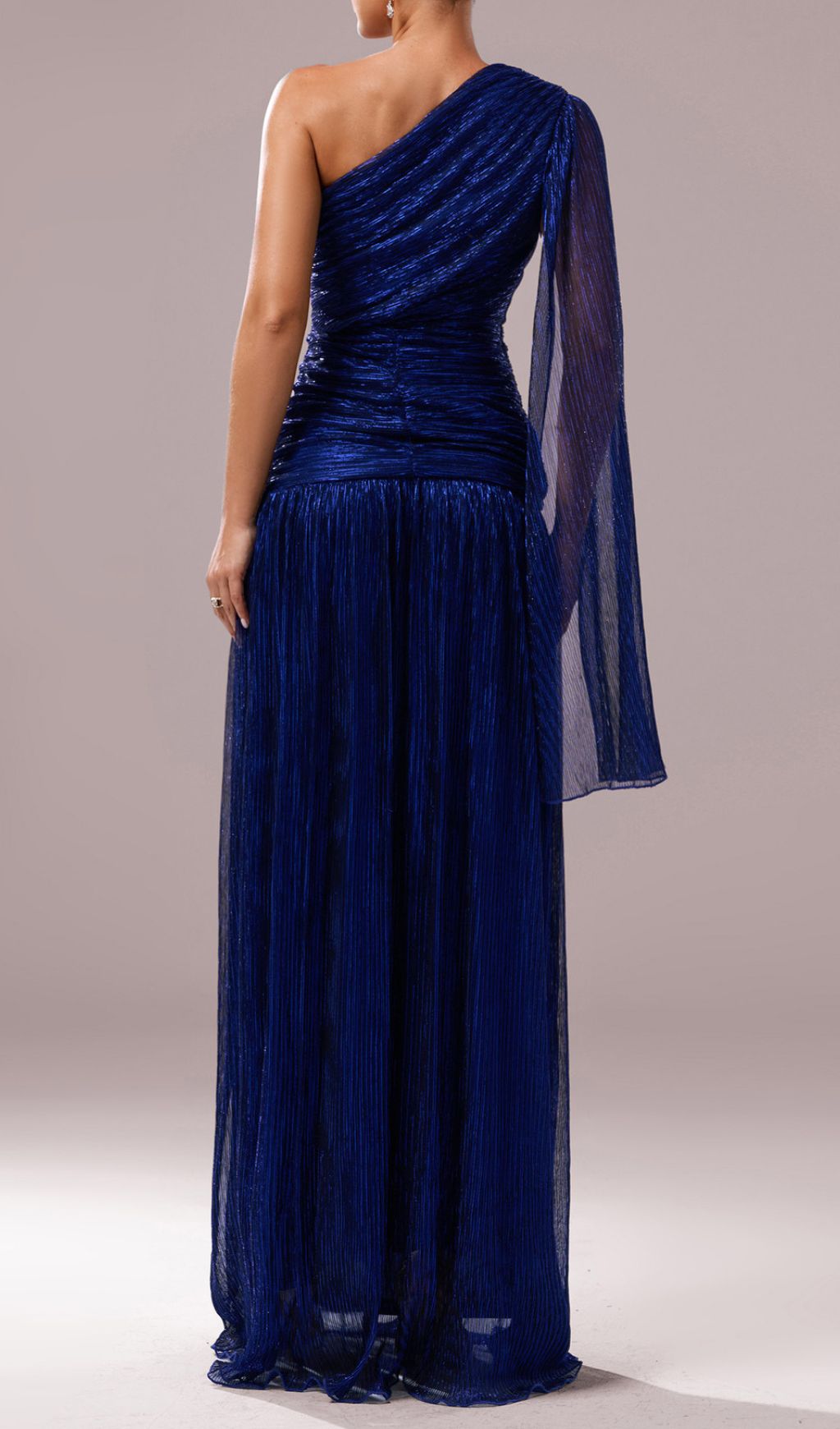 Fumiye One-Shoulder Slit Maxi Dress