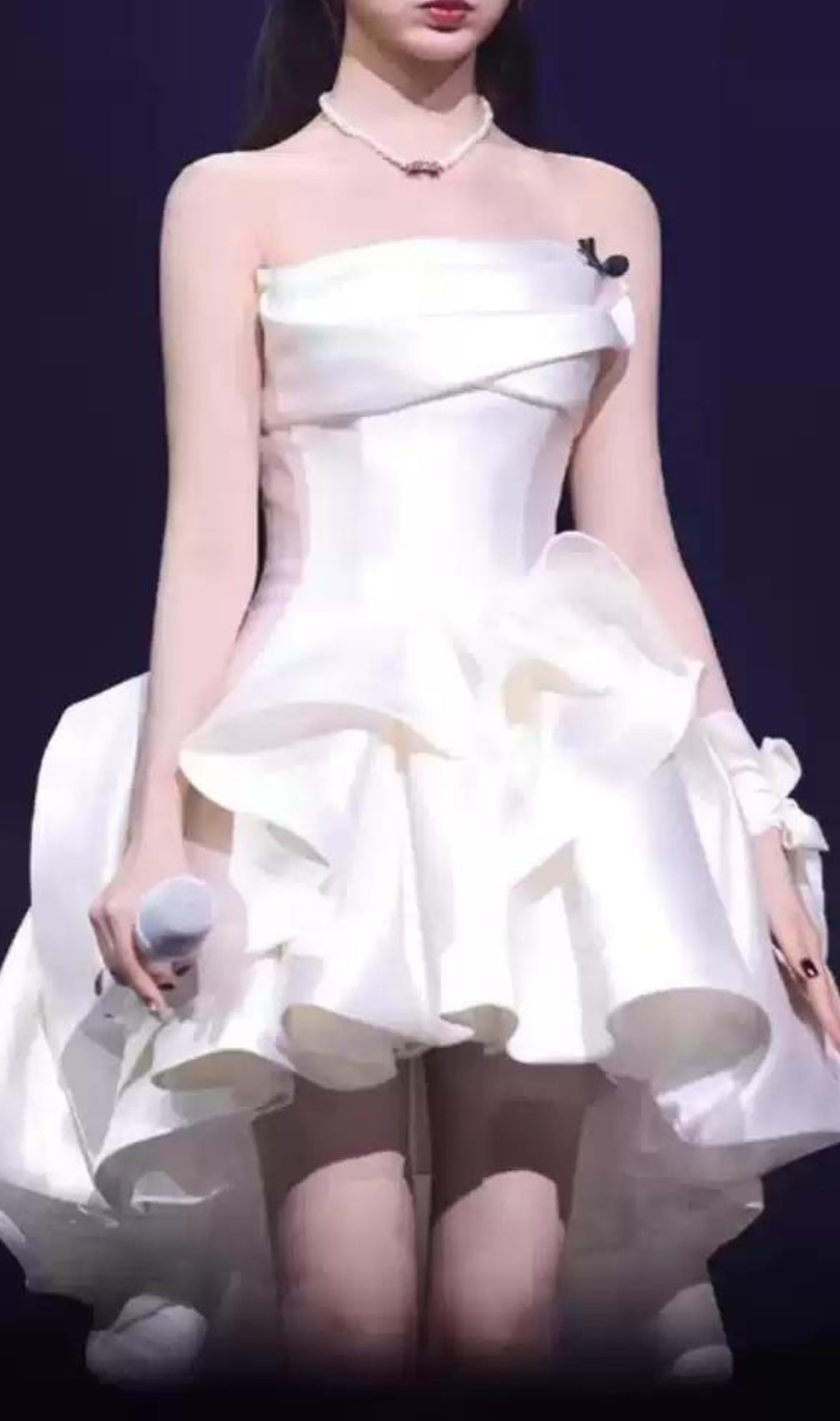 Beste White Strapless A-Line Mini Dress