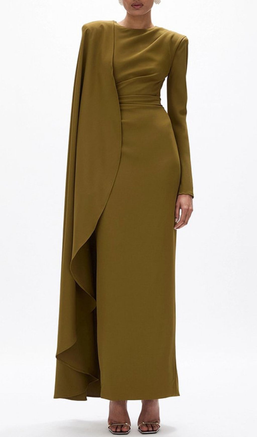 Haley Green Long Sleeve Maxi Dress