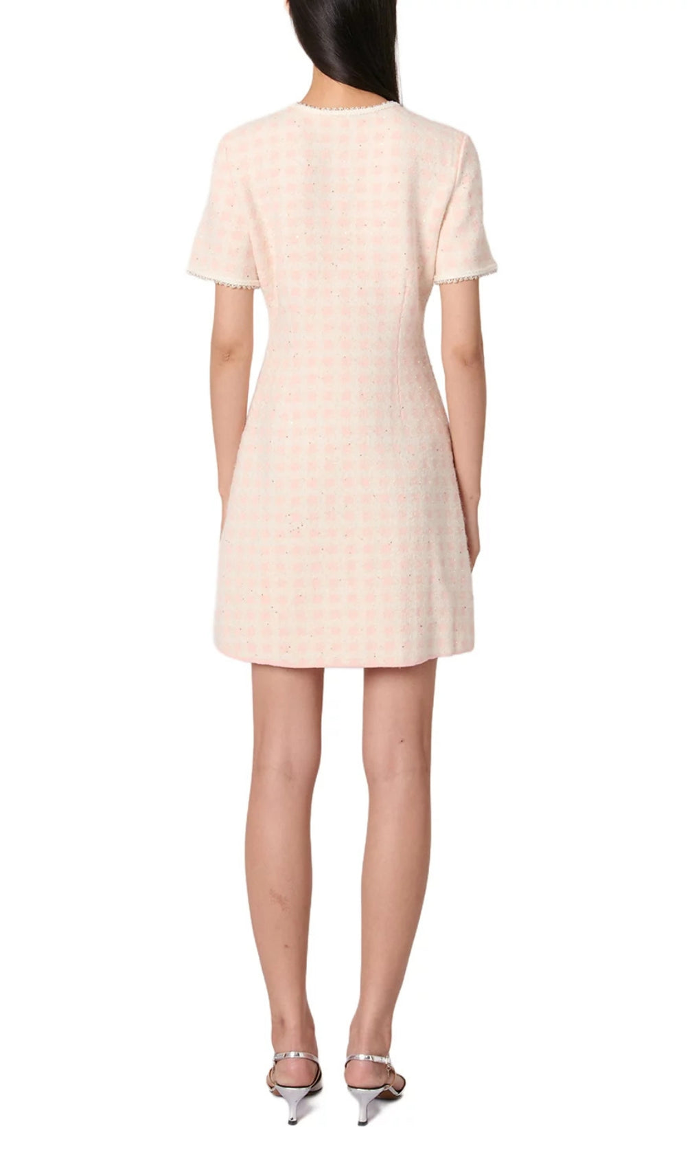 Rartingal Tweed Effect Knit Short Dress