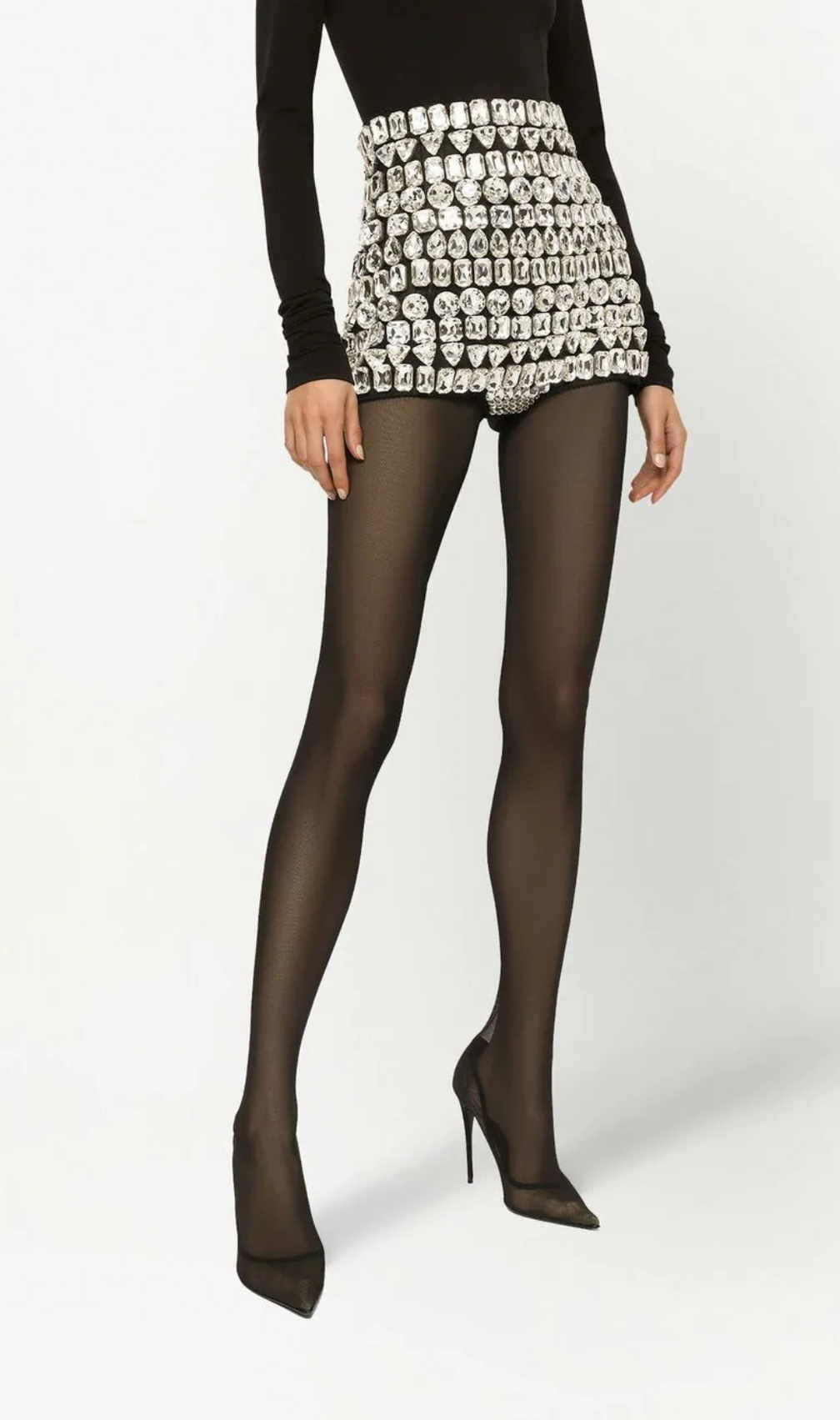 Archie High-Waisted Embellished Short