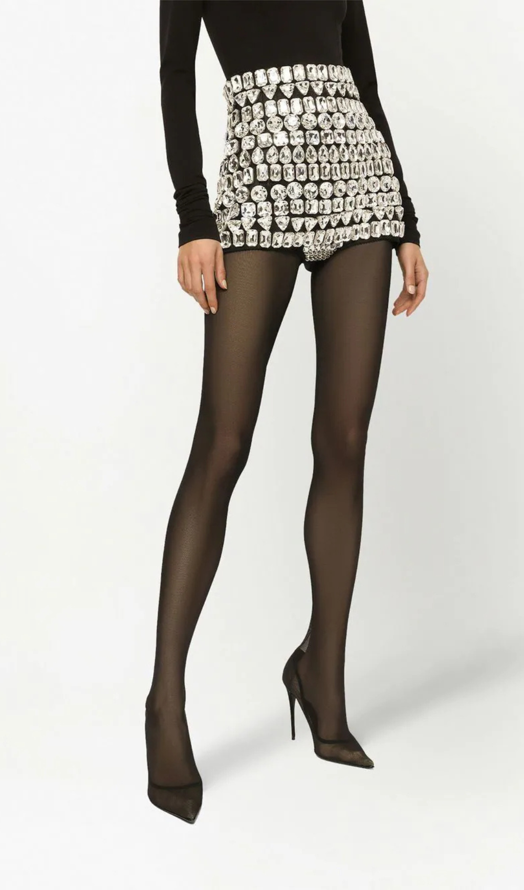 Archie High-Waisted Embellished Short