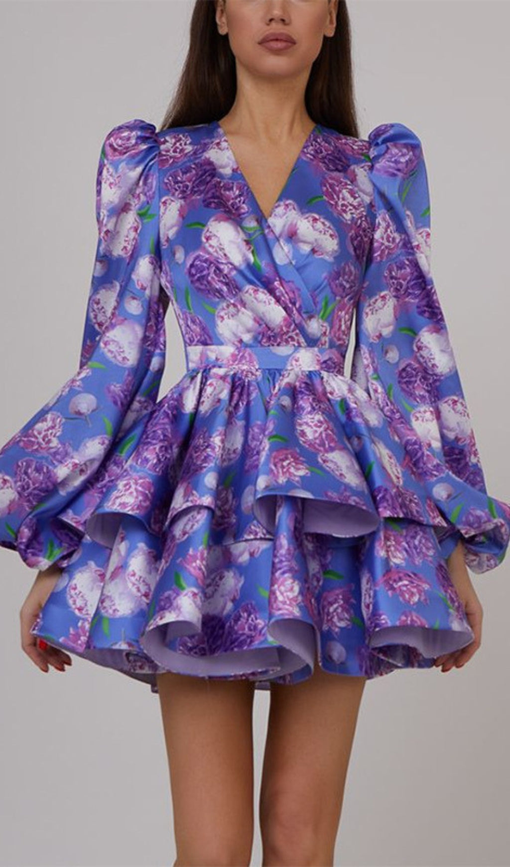 Bartek Floral Printed Long Sleeve Mini Dress