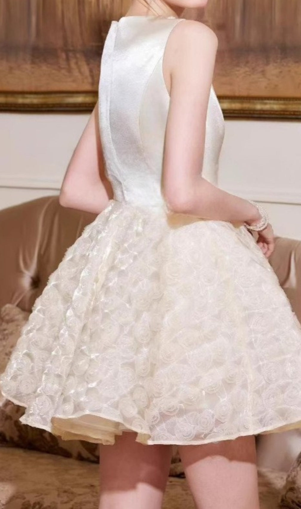 Darla Flower Sleeveless Mini Dress