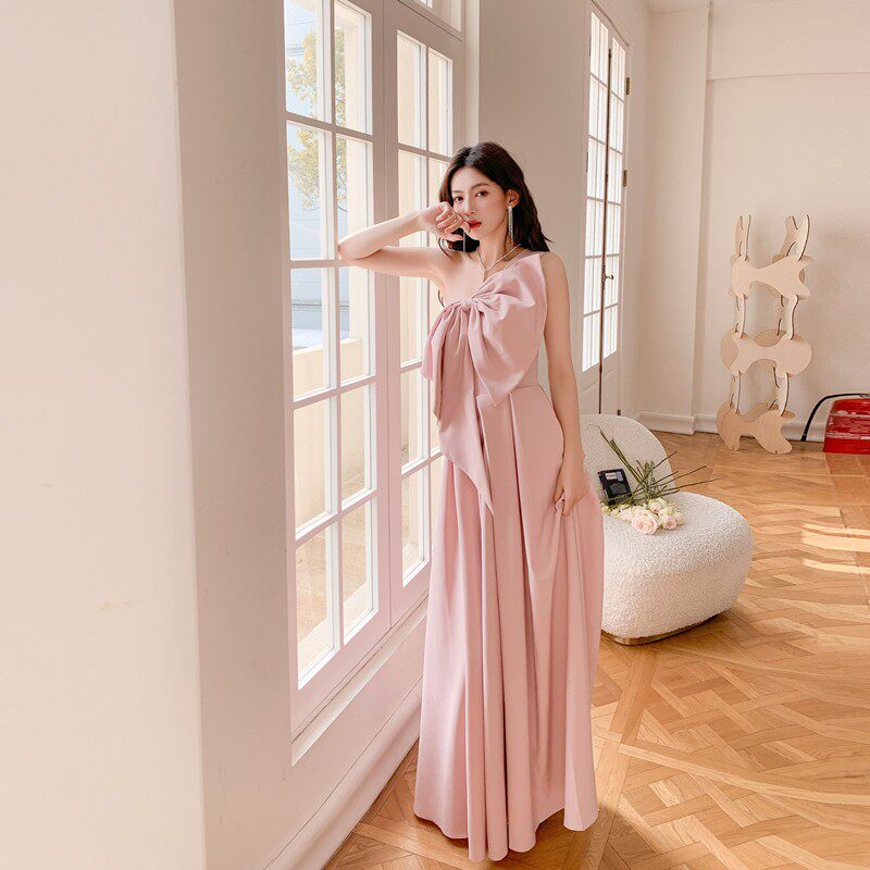 Dolores Luxe Pink Oversized Bow Strapless Maxi Dress - Elegant Formal Gown